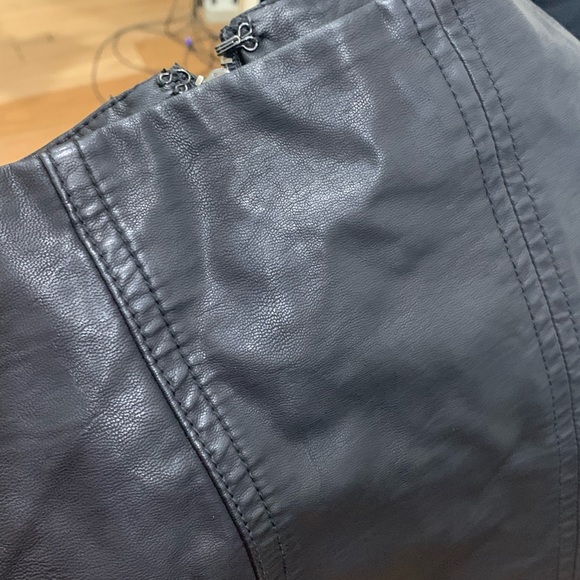 Free People leather mini skirt, worn once - Picture 4 of 4